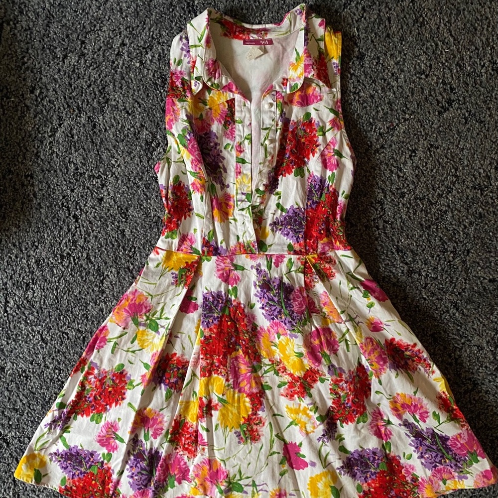 ModCloth Collared Button-Down Sleeveless Dress